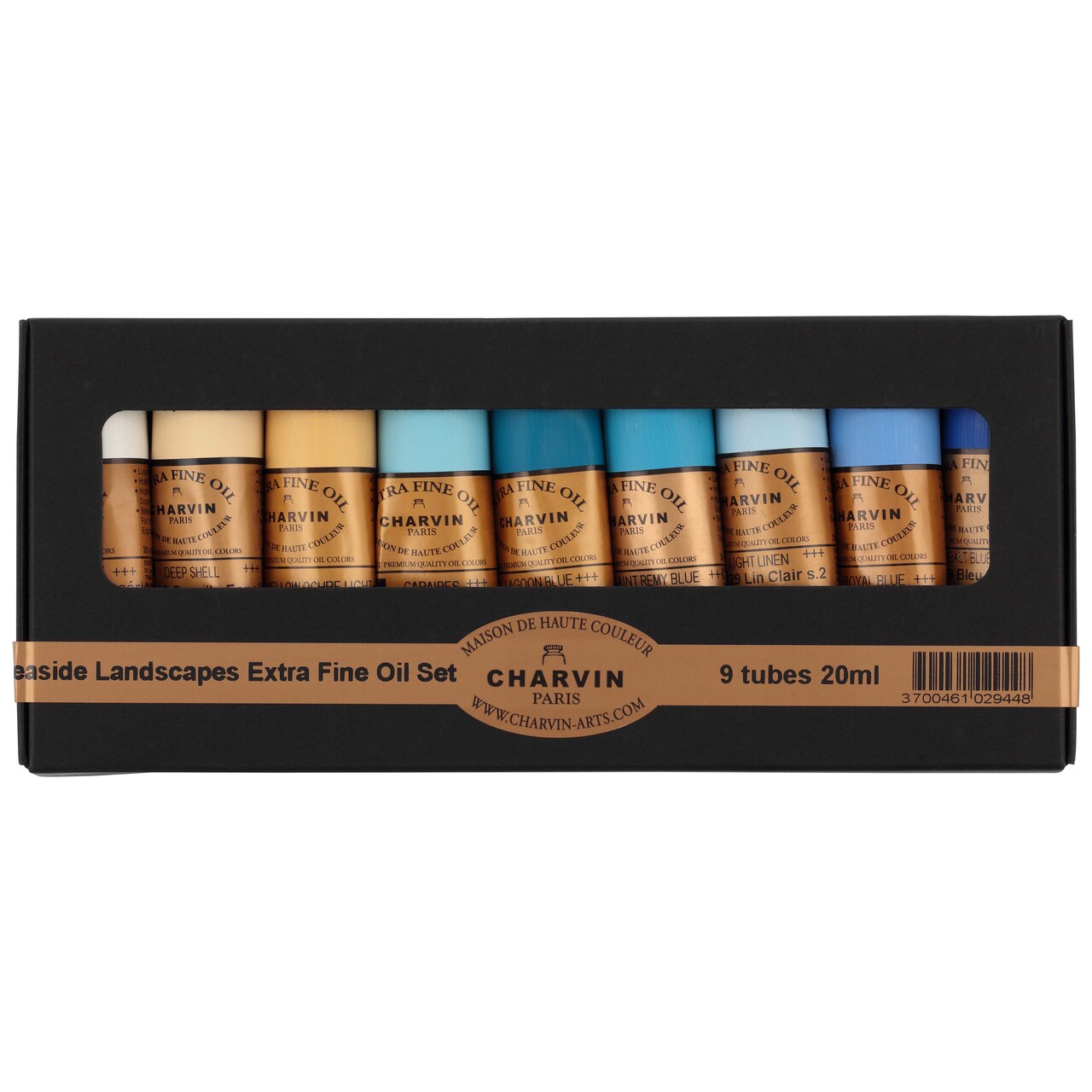 Charvin Extra Fine Professional Oil Paint Set for Artists, Sea Landscape - Bonjour Set of 9, 20 ml Tubes, Finely Milled, Non-Yellowing Artist Oil Paints in French Riviera-Inspired Hues
